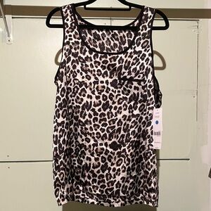 Just Be Silk Animal Print Tank Top
